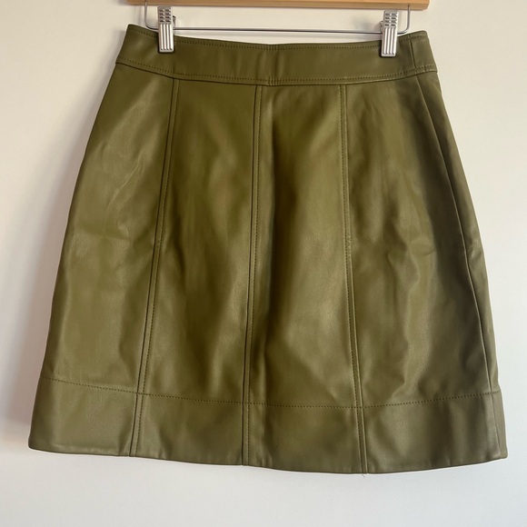 ANTHROPOLOGIE TANYA FAUX LEATHER MINI SKIRT - Picture 5 of 5